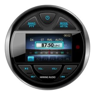 1852M Marine stereo DAB+, Bluetooth Rund - Sort/s&#248;lv