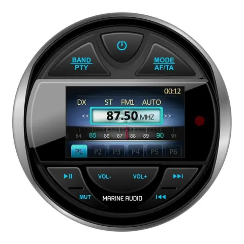1852M Marine stereo DAB+, Bluetooth Rund - Sort/s&#248;lv