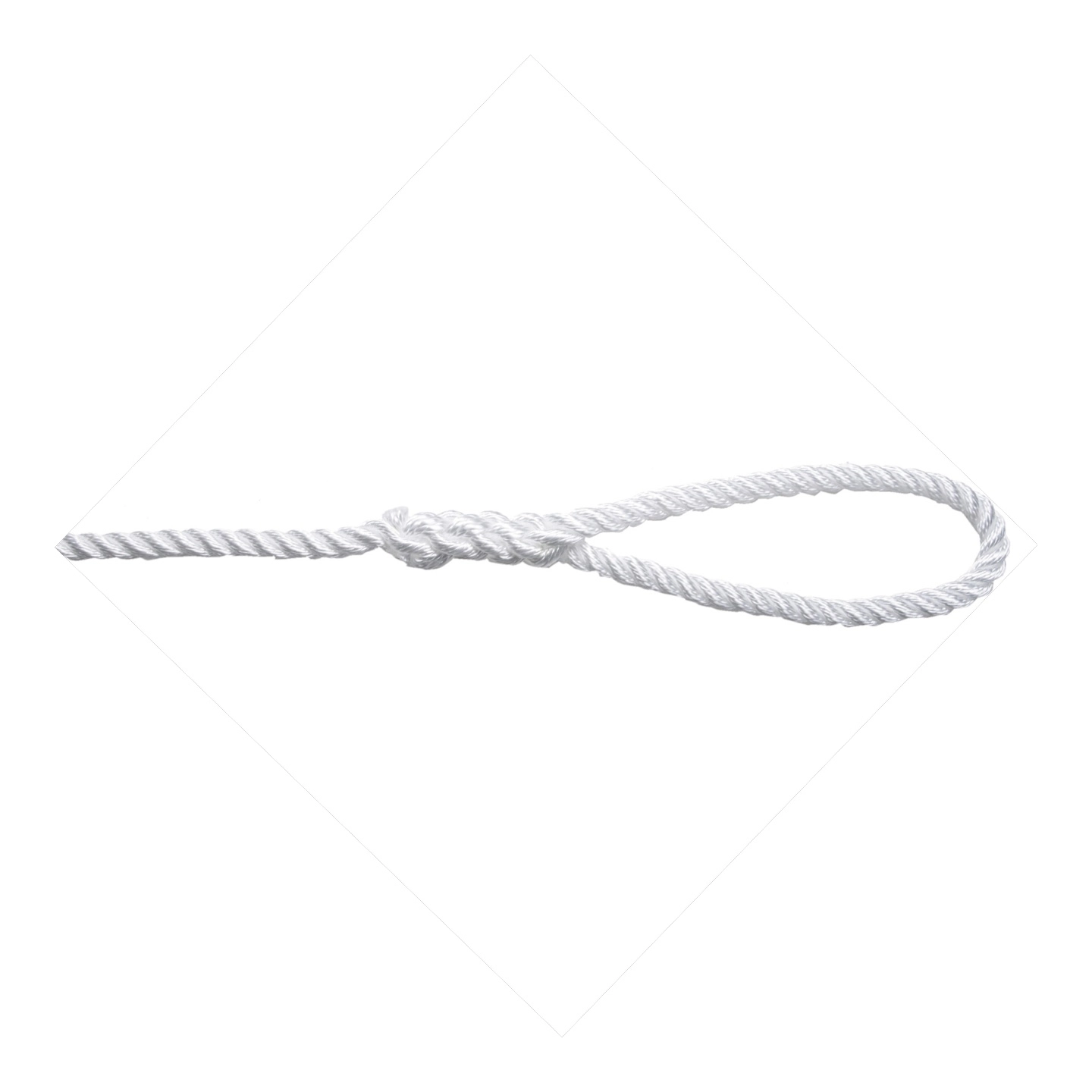1852M Fortøyningsline, 3-slått Ø10mm x 10m - Hvit polyester