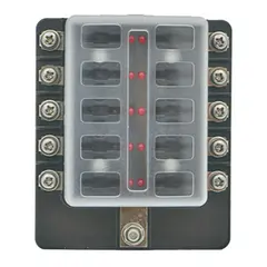 1852M Sikringsholder LED indikator 10 uttak