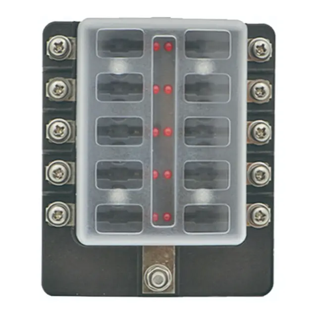 1852M Sikringsholder LED indikator 10 uttak 