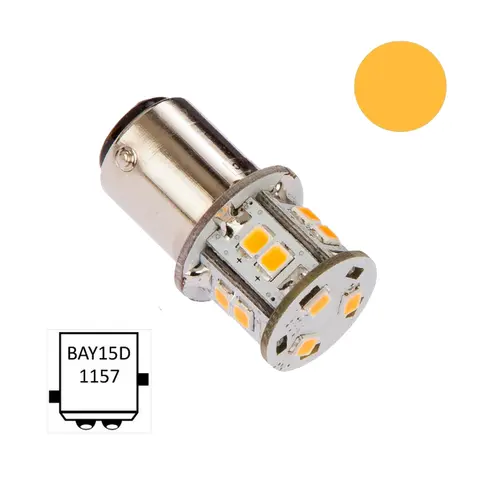 NAUTICLED LED P&#230;re BAY15D kaldhvit 360&#176; Lysvinkel - 6000K - 2,2W - 10-35V