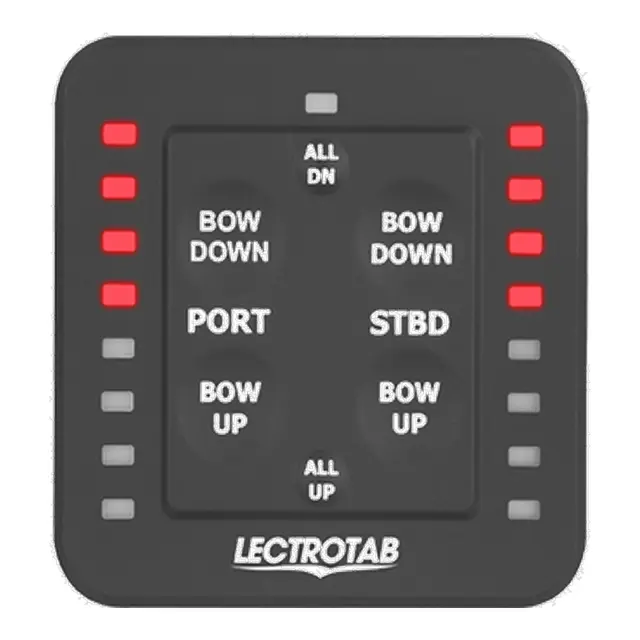 LECTROTAB Trimplan komplett alu 9x9" Kit inkl. bryterpanel m/LED indikatorer 
