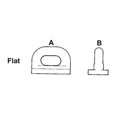 SEASURE Seilglider HA90 - 5 pk. Flat - A:19mm / B: 18mm