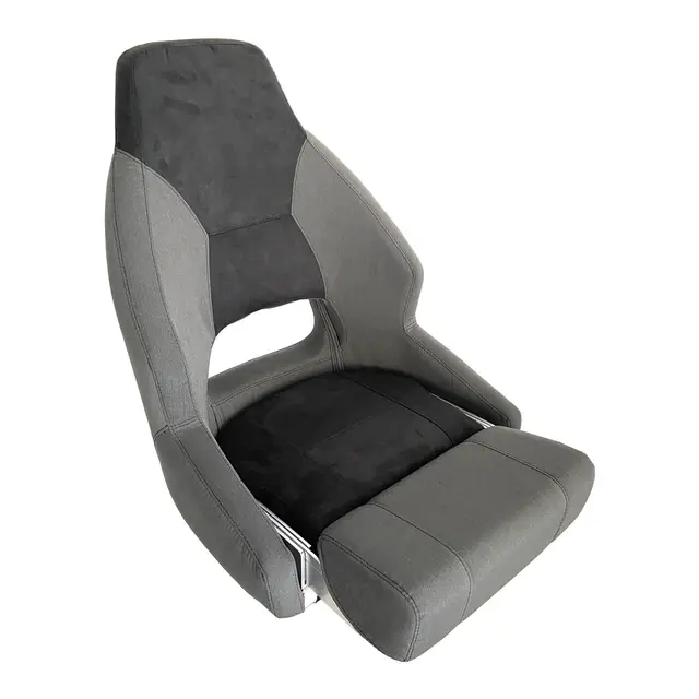 MARINVENT Båtstol MI-RM52 grå / sort - marine tekstil - Flip-up 
