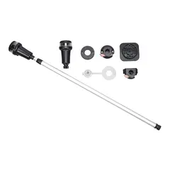 Batterilanterne LED sett Lanternemast teleskopisk 79 - 135 cm