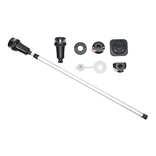 Batterilanterne LED sett Lanternemast teleskopisk 79 - 135 cm