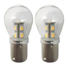 1852M LED P&#230;re m/kuppel 12/24V - 2pk BA15S - Varmhvit - 140 lumen
