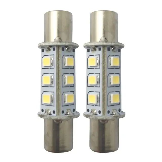 1852M LED lanternepære 2-pk BS43 sokkel - Kaldhvit 