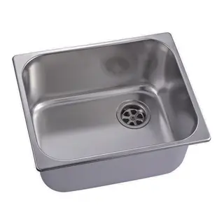 Stålvask firkantet, børstet stål Mål utv.: 365 x 225 mm