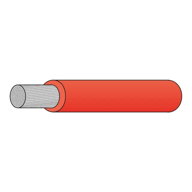 1852M Elektrisk kabel fortinnet - 10 m 6 mm2 - Sort 