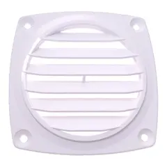 Ventilrist 3&quot; plast - hvit flat