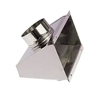 Ventilboks st&#229;l, enkelt utl&#248;p 180 x 90 mm - &#216;3&quot; slange