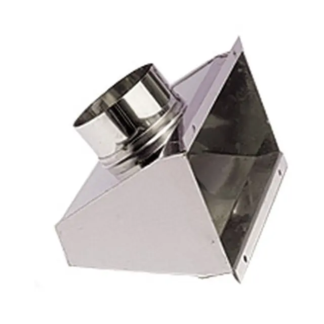 Ventilboks stål, enkelt utløp 180 x 90 mm - Ø3" slange 