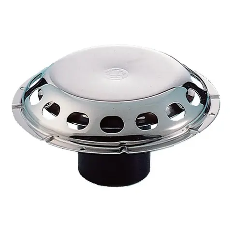 Ventilator stål, lav Høyde 30 mm - slange 75mm