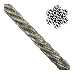 Wire / Riggwire - syrefast 7x19 7 bunter x 19 tr&#229;der