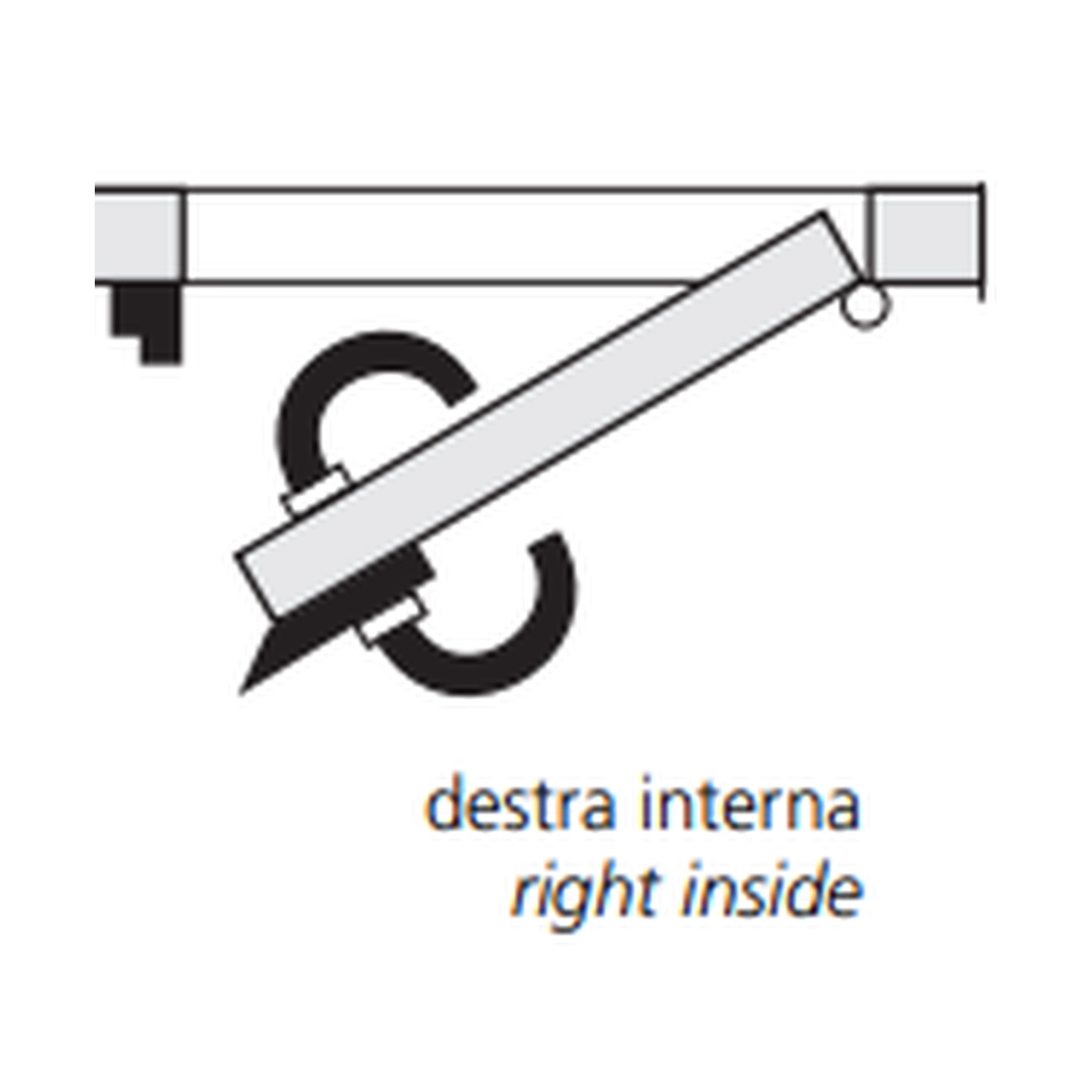 Utenpål. dørl. høyre inn