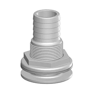 TRUDESIGN Skroggjennomføring 1 1/2" 38mm 90434 - Hvit 