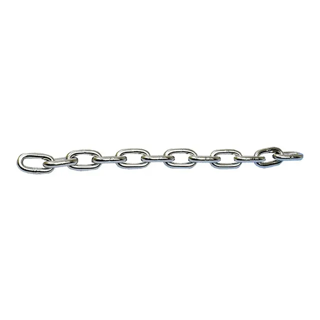 Syrefast kjetting, 6mm - metervare Kortlenket - DIN 766 kalibrert - 316 
