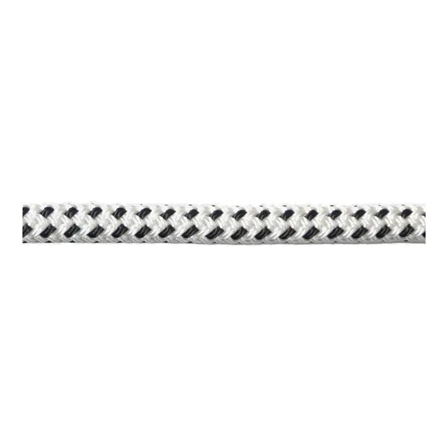 ROBLINE Rio fortøyningsline - Ø8mm Hvit m/sorte sprett - 200m - flettet tau 