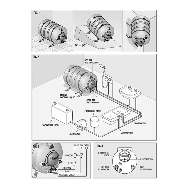 QUICK Varmtvannsbereder 25L - 500W 