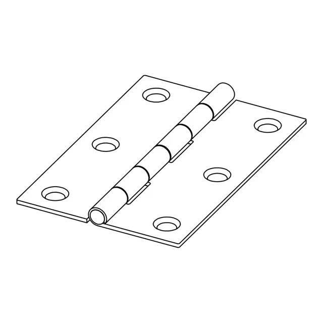 Bladhengsel stål 304, 76 x 51mm 