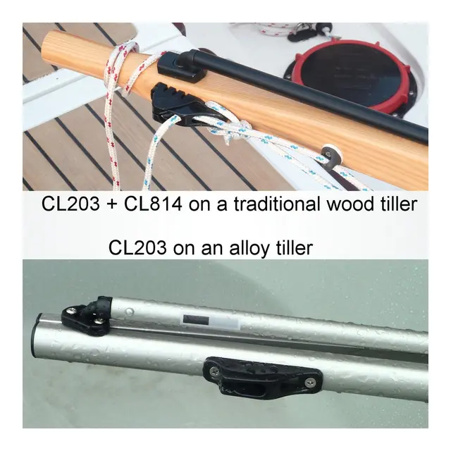 CLAMCLEAT Skjøtelås CL203 Junior lukket - sort nylon, 3 - 6mm tau 