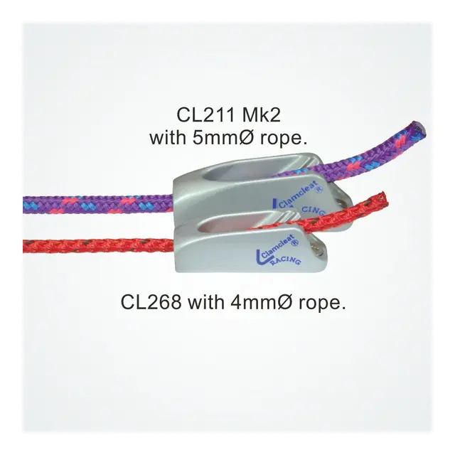CLAMCLEAT Skjøtelås 211 MK2 Racing åpen - aluminium, 3 - 6mm tau 