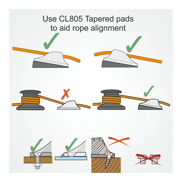 CLAMCLEAT Skjøtelås CL220, Major Racing åpen - aluminium, 12 - 16mm tau 