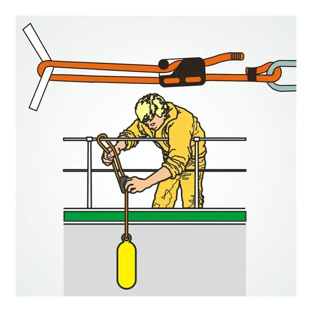 CLAMCLEAT Skjøtelås CL234, Loop sort nylon, 6 - 11mm tau 