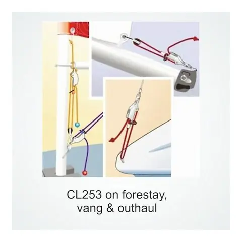 CLAMCLEAT Skjøtelås CL253, Trapeze/Vange lukket - aluminium, 4 - 8mm tau 