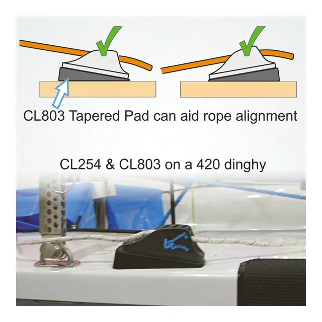 CLAMCLEAT Skjøtelås CL254, Midi Racing åpen - aluminium, 4 - 8mm tau 