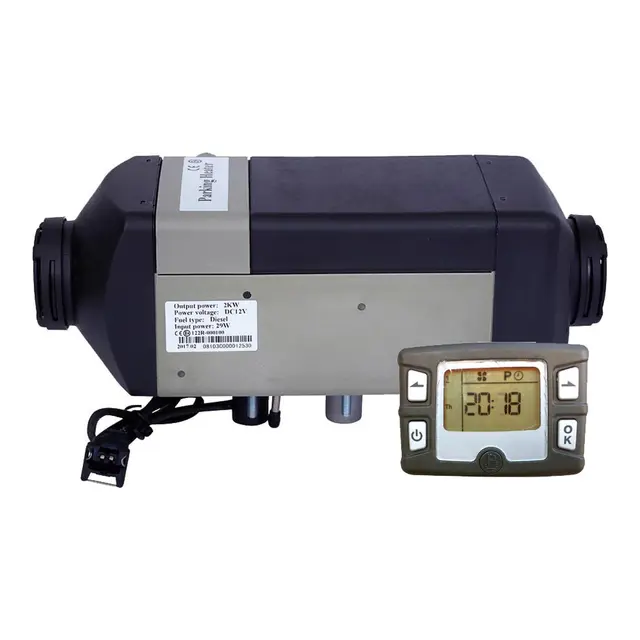 1852M JP Dieselvarmer 2kW - 12V Luftvarmer m/Digitalt kontrollpanel 