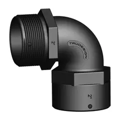 TRUDESIGN Bend 90&#176; innv./utv. R2&quot; 90634 - Sort