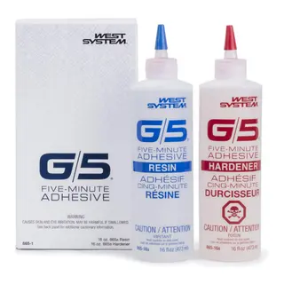 WEST SYSTEM G-5 Hurtigepoxy, 200 g Herdet på 5 min
