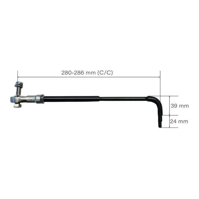 ULTRAFLEX Styrearm for OMC - A74 L: 280-286mm - SS 316 