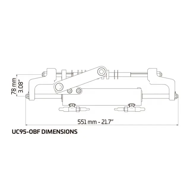 ULTRAFLEX Hydraulisk styring OBF1< 175hk komplett pakke for outboard inntil 175hk 