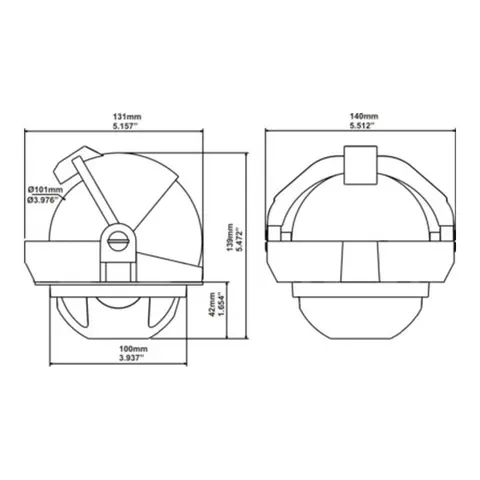 PLASTIMO Kompass Offshore 105 - Hvit Frontavlest rose 