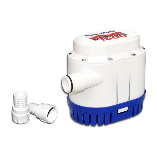 RULE Lensepumpe Rule-mate A 1500GPH, 12V 5700 l/t - automatisk nivåkontroll 