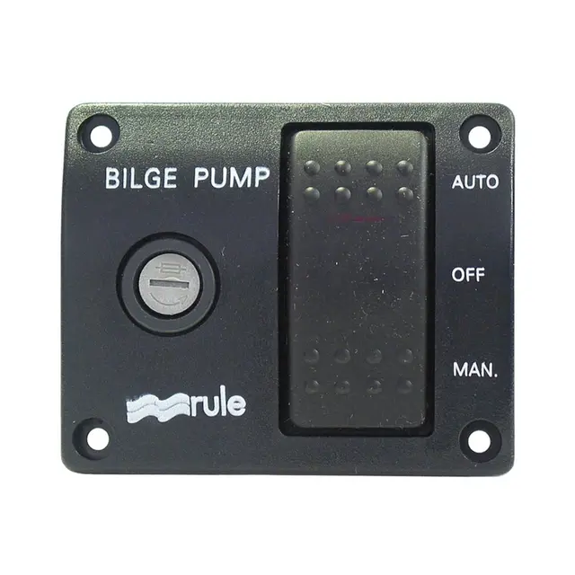 RULE Bryterpanel for lensepumpe - 24V Model 44 - 60x73mm 