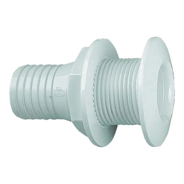 NUOVA RADE Skroggjennomføring Hvit nylon for Ø32mm (1 1/4"") slange 