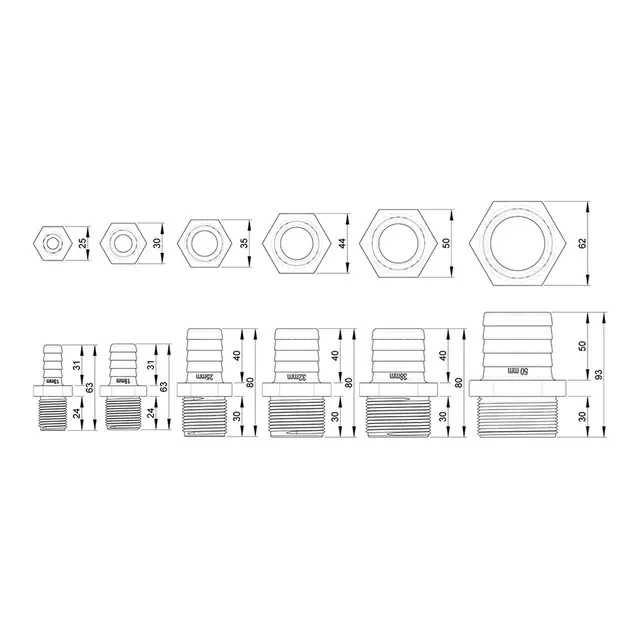 TRUDESIGN Slangekobling Ø16mm, R1/2" 90876 - Sort 