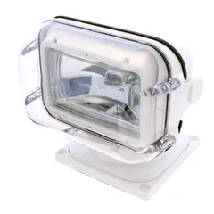 Lyskaster m/fjernkontroll 12V sort/hvit 55 watt-s halogen lyskaster. IP65