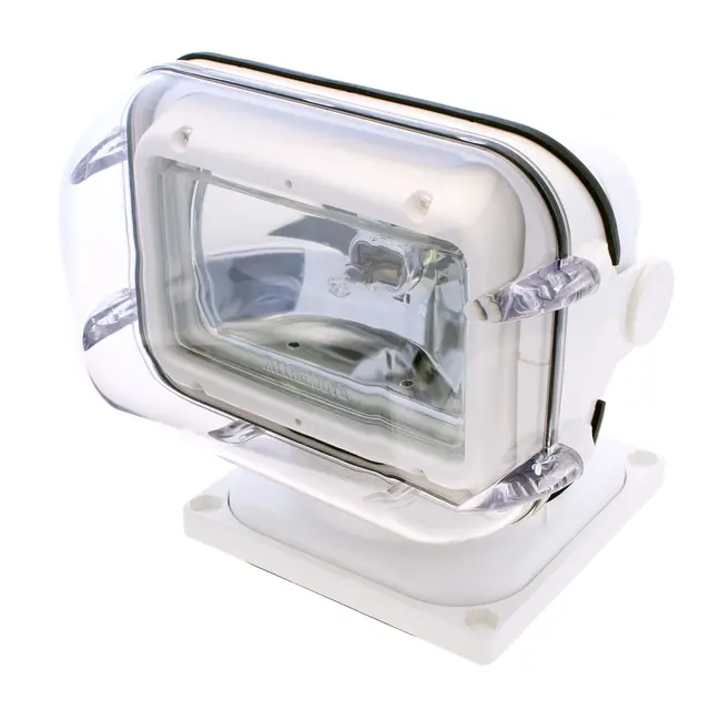 Lyskaster m/fjernkontroll 12V sort/hvit 55 watt-s halogen lyskaster. IP65 