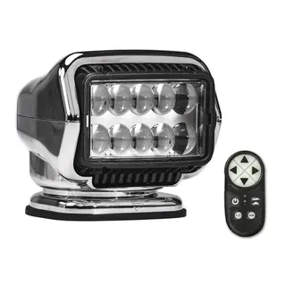 GOLIGHT STRYKER Lyskaster LED 12V, krom S&#248;kelys m/ tr&#229;dl&#248;s kontroll