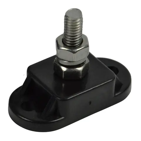 BEP El. kobling &quot;Studs&quot; enkel &#216;6mm Sort - u/deksel