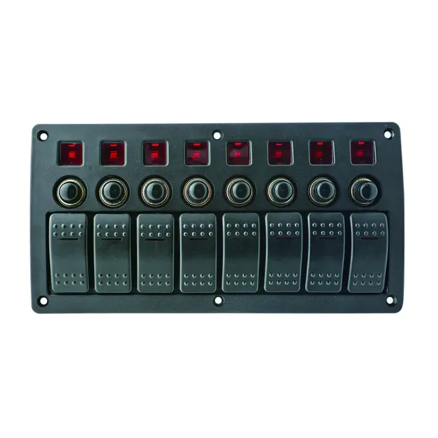 1852M Bryterpanel 12V/24V 8 brytere 