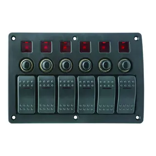 1852M Bryterpanel 12V/24V 6 brytere