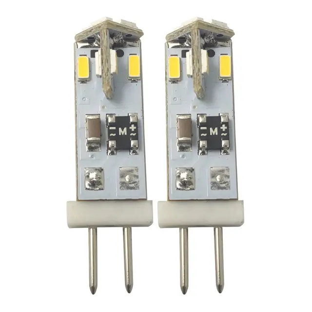 1852M LED Pære 12/24V - 2pk G4 Bakpin - Varmhvit - 70 lumen 