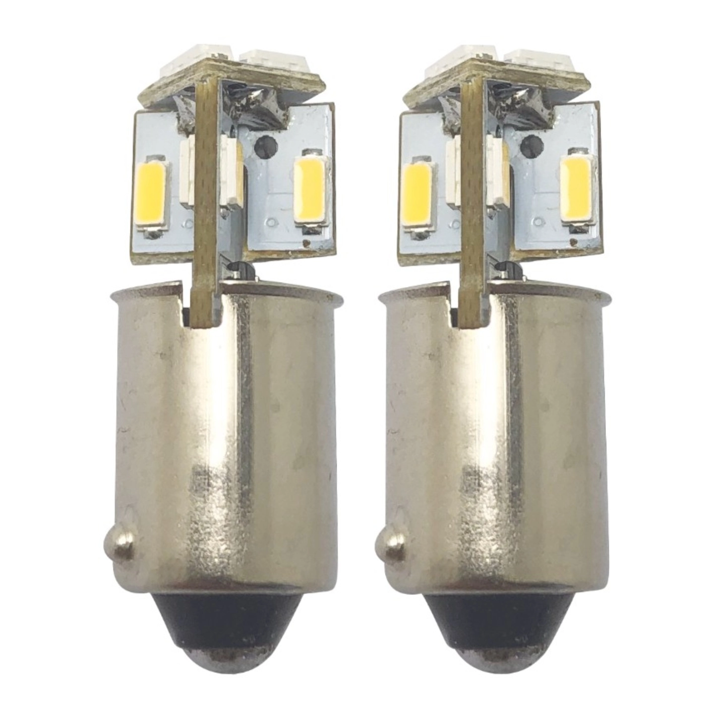 1852M LED Pære 12/24V - 2pk BA9S - Varmhvit - 70 lumen